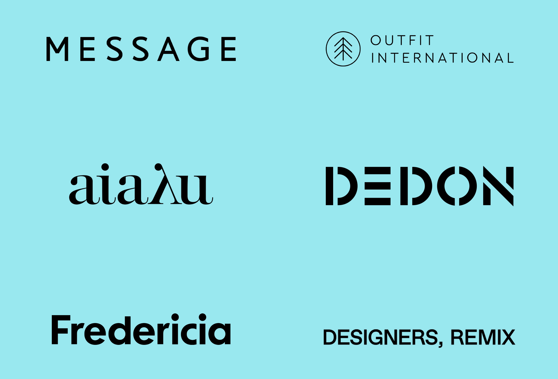 different company logos displayed on a blue background